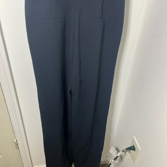 Maeve by Anthropologie Navy Wide Leg Jumpsuit Size 10 Sleeveless Button Front - Picture 8 of 9